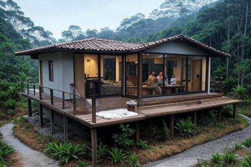 Sitio-Chacara-chale-de-inverno-em-meio-a-natureza-da-floresta