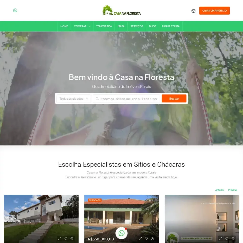 Casa na Floresta: O Guia Definitivo para Sítios e Chácaras
Liderado por Paulo Rodeo, o Portal Casa na Floresta é mais do que uma plataforma de anúncios — é um guia completo para o mercado rural.